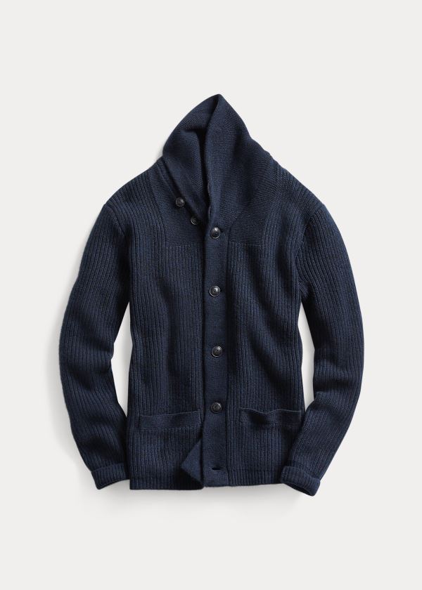 Ralph Lauren Cashmere Shawl-Collar Cardigan Blankyt Černé | 6NNX0DKG