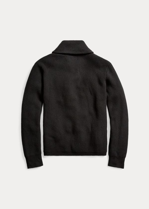 Ralph Lauren Cashmere Shawl-Collar Cardigan Černé | zphip2KZ