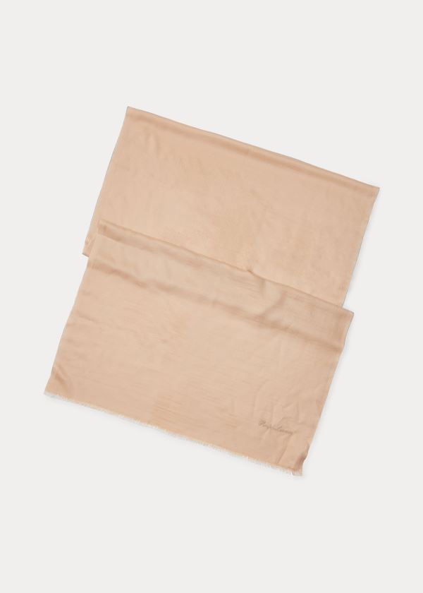 Ralph Lauren Cashmere-Silk Scarf Hnědé | KPKheqLW