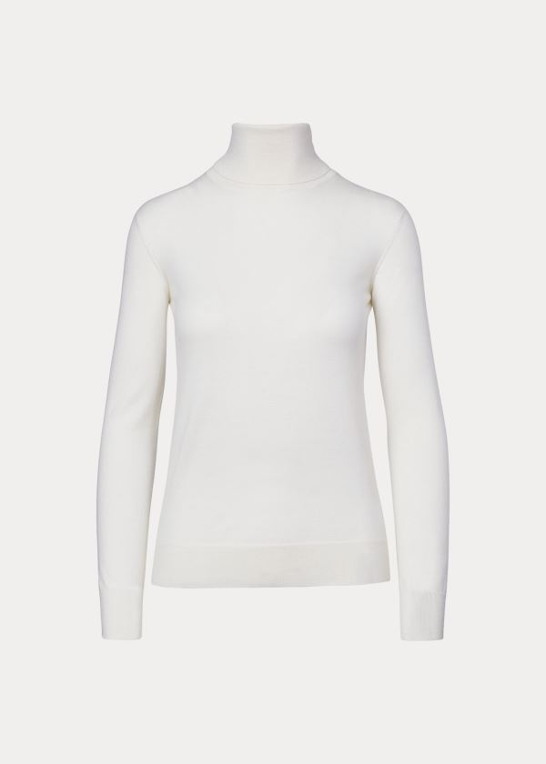 Ralph Lauren Cashmere Turtleneck Svetrové Krém | 5daAbP9G