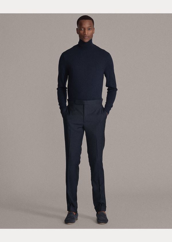 Ralph Lauren Cashmere Turtleneck Svetrové Tmavě Blankyt | Pl25L5Zt