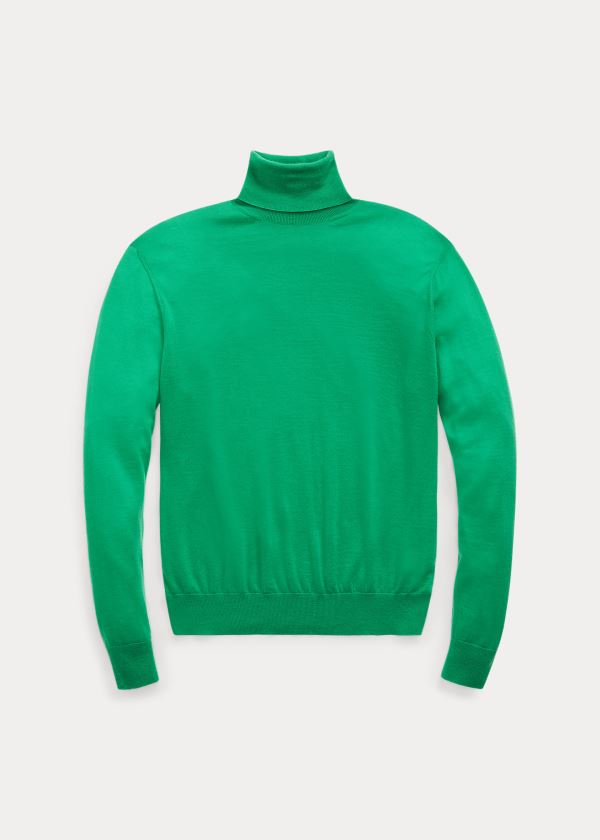 Ralph Lauren Cashmere Turtleneck Svetrové Zelene | XyzgAyFl