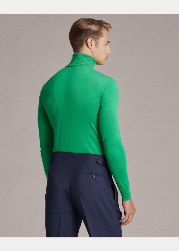 Ralph Lauren Cashmere Turtleneck Svetrové Zelene | XyzgAyFl