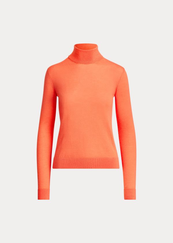 Ralph Lauren Cashmere Turtleneck Svetrové Oranžové | k9VBedDf