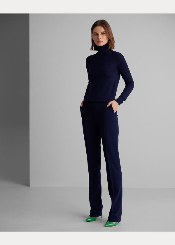 Ralph Lauren Cashmere Turtleneck Svetrové Tmavě Blankyt | pVFmf1ho