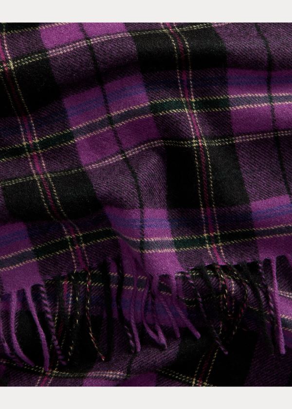 Ralph Lauren Cashmere-Wool Scarf Fialové Blankyt Zelene Žluté | 6NXDFY6c