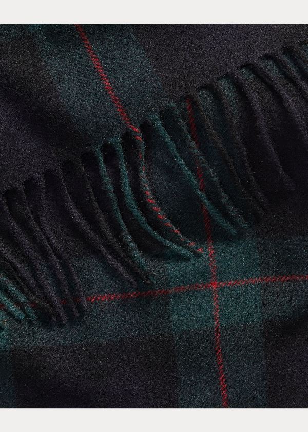 Ralph Lauren Cashmere-Wool Scarf Tmavě Blankyt | vvFlk81M