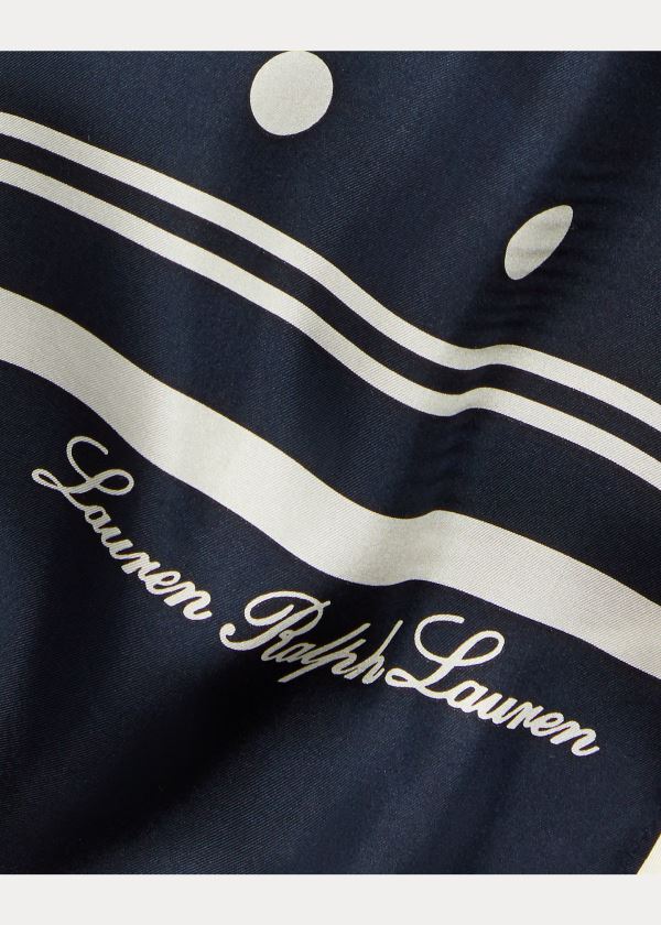Ralph Lauren Catherine Silk Scarf Tmavě Blankyt | kGfSOW0g
