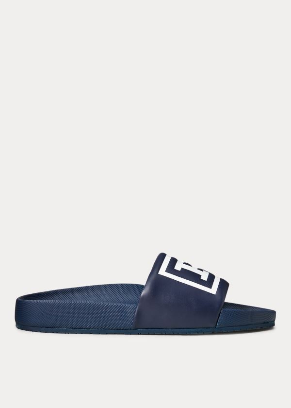 Ralph Lauren Cayson Polo Pantofle Sandal Tmavě Blankyt Bílé | udx9j7qm