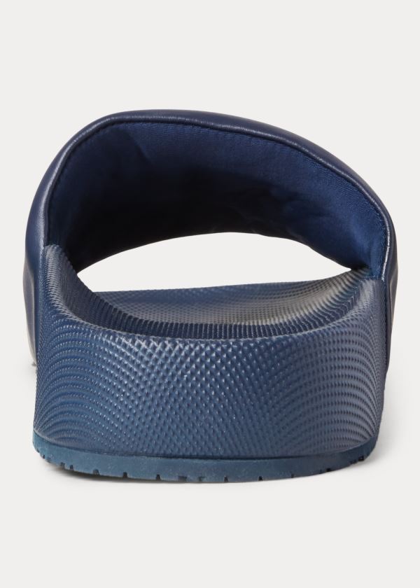 Ralph Lauren Cayson Pony Pantofle Sandal Tmavě Blankyt Zlaté | jRpMlrab