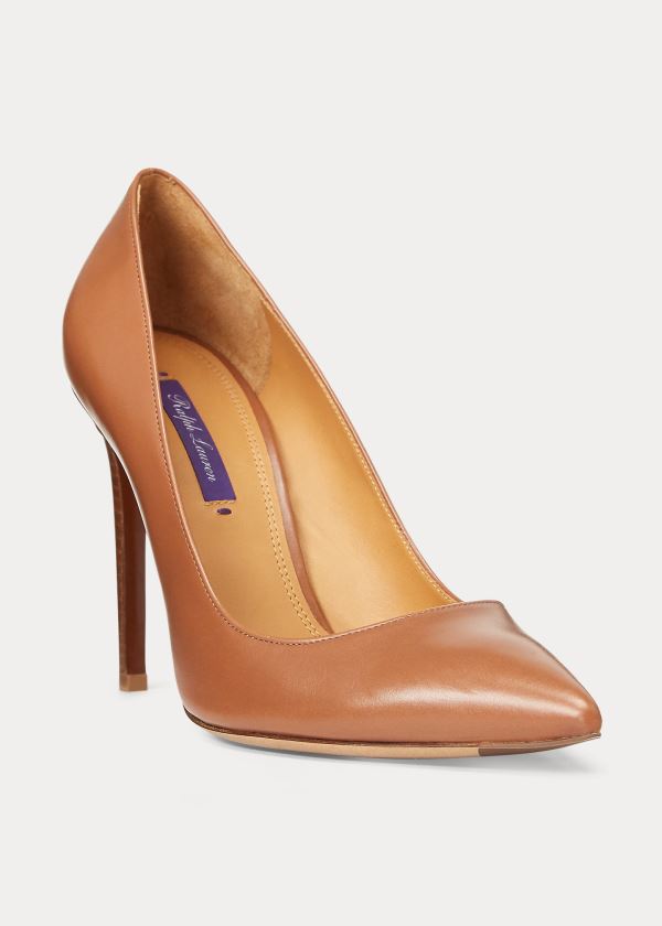 Ralph Lauren Celia Calfskin Pump Zlaté | ayTBle7H