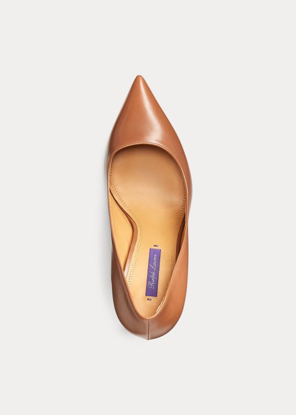 Ralph Lauren Celia Calfskin Pump Zlaté | ayTBle7H