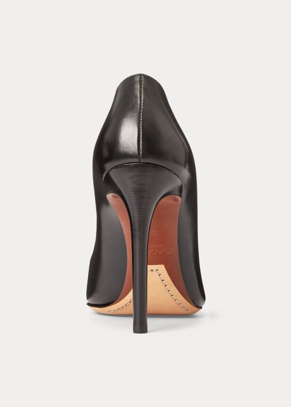Ralph Lauren Celia Calfskin Pump Černé | VtybyRtI