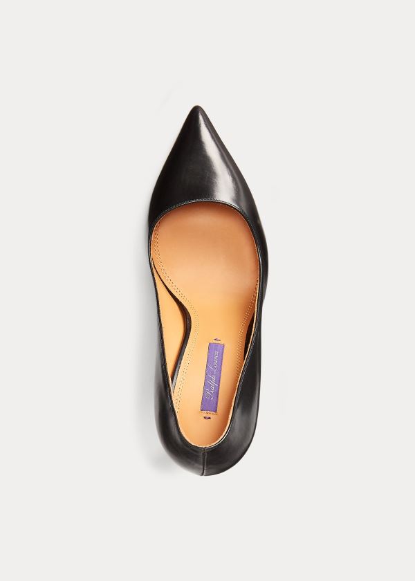 Ralph Lauren Celia Calfskin Pump Černé | VtybyRtI