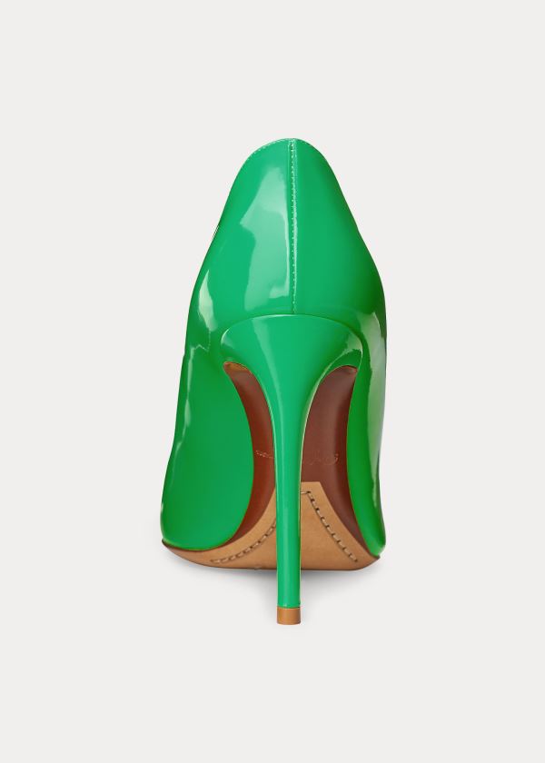 Ralph Lauren Celia Lakovaná Calfskin Pump Zelene | 4O8MX2H5