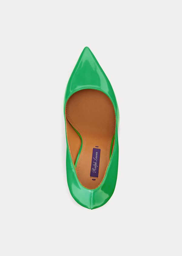 Ralph Lauren Celia Lakovaná Calfskin Pump Zelene | 4O8MX2H5