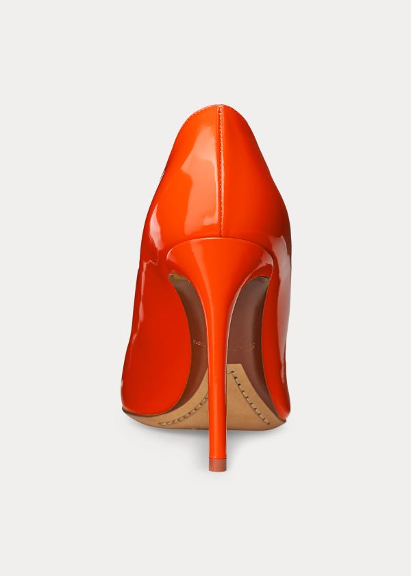 Ralph Lauren Celia Lakovaná Calfskin Pump Oranžové | aSPWbIqA
