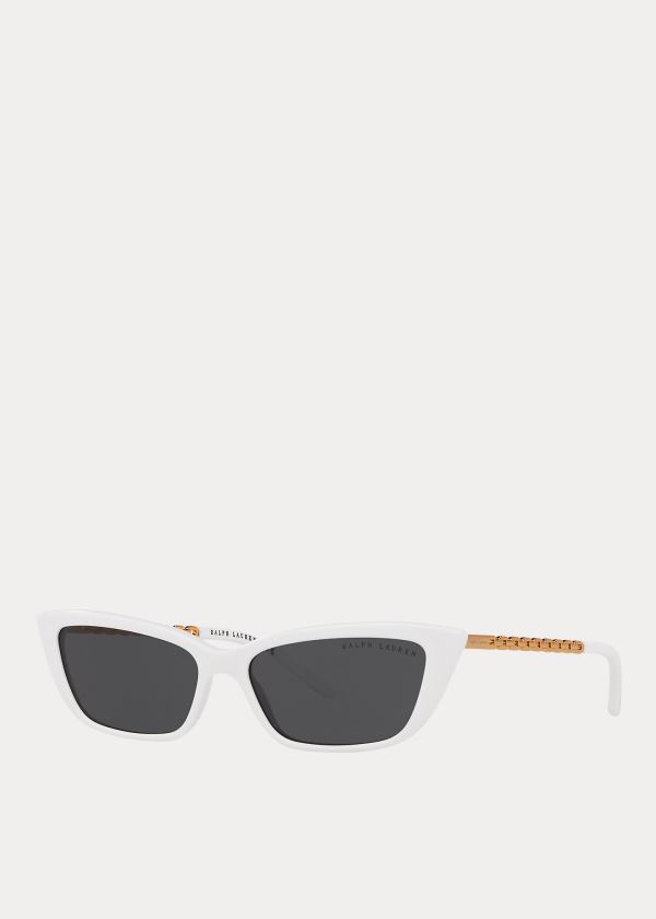 Ralph Lauren Chain-Link Cat-Eye Sunglasses Bílé | BXPGImIM
