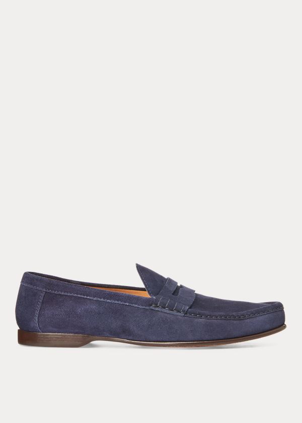 Ralph Lauren Chalmers Semišové Penny Loafer Tmavě Blankyt | eiHB2VRm