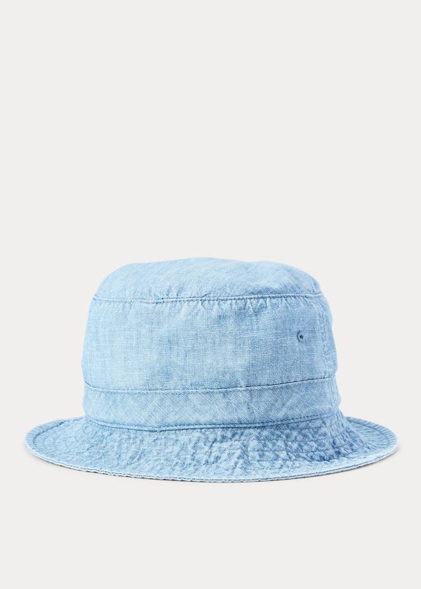 Ralph Lauren Chambray Bucket Hat Blankyt Hnědé | QgS0wAro