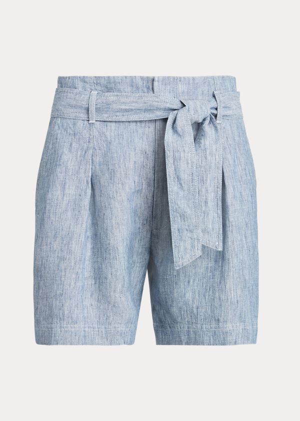 Ralph Lauren Chambray Paperbag Krátké Blankyt | DZcKNjAJ