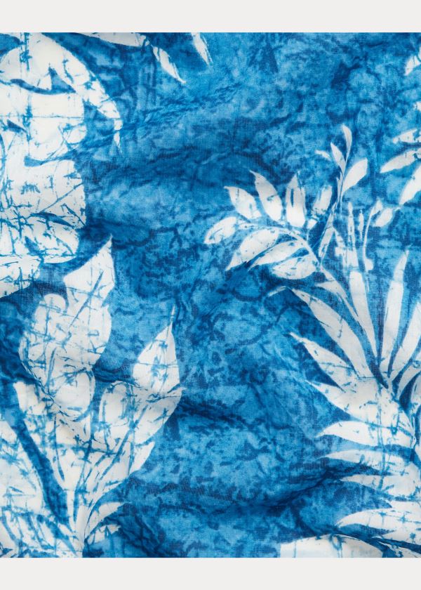Ralph Lauren Charlize Bavlněné Scarf Blankyt | 8ZAeJmzc