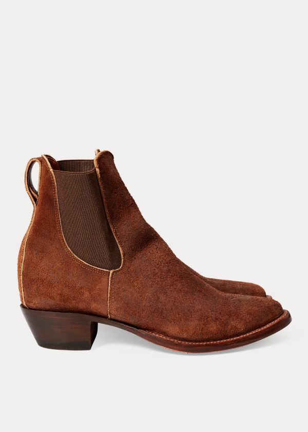 Ralph Lauren Chelsea Plainview Semišové Boot Hnědé | UhdvXbLX
