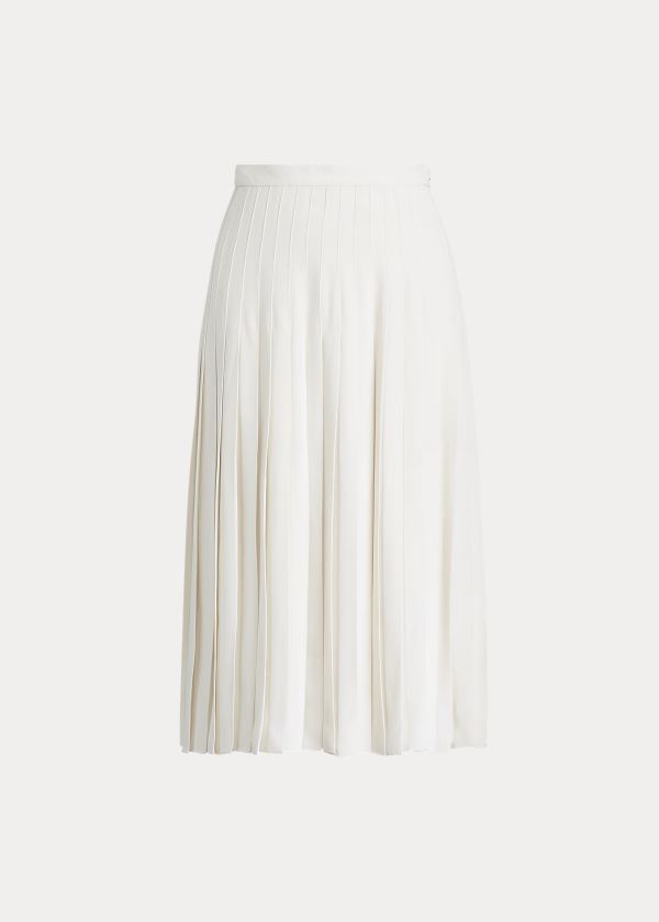 Ralph Lauren Chelsey Crepe Skirt Krém | G16YLhlw