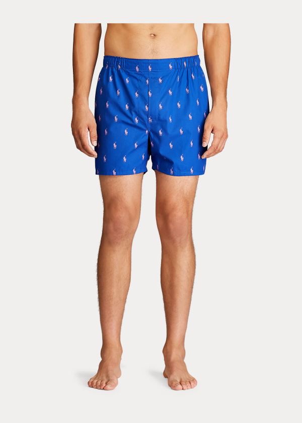 Ralph Lauren Classic Boxerské 3-Pack Blankyt Růžové Proužek | DjNm3jLD
