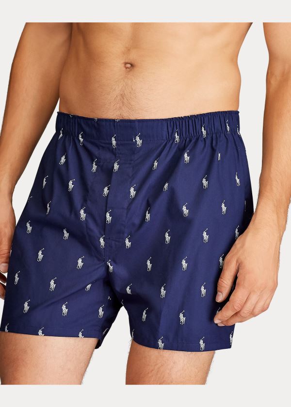 Ralph Lauren Classic Boxerské 3-Pack Tmavě Blankyt Viacfarebný | MUxc1aA1