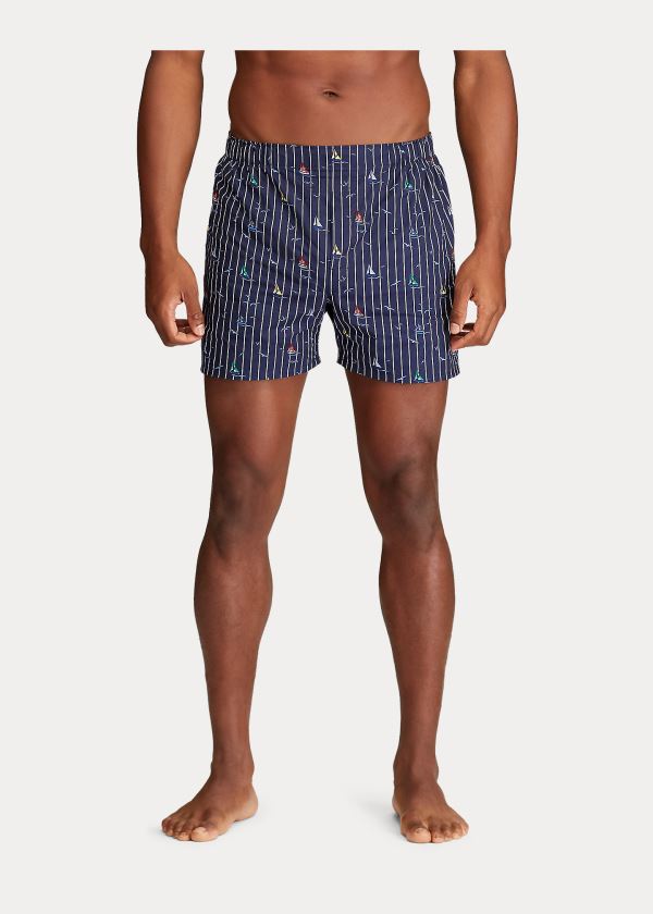 Ralph Lauren Classic Boxerské 3-Pack Tmavě Blankyt Viacfarebný Proužek | jlx8xF6d