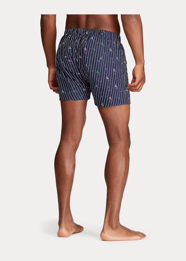Ralph Lauren Classic Boxerské 3-Pack Tmavě Blankyt Viacfarebný Proužek | jlx8xF6d