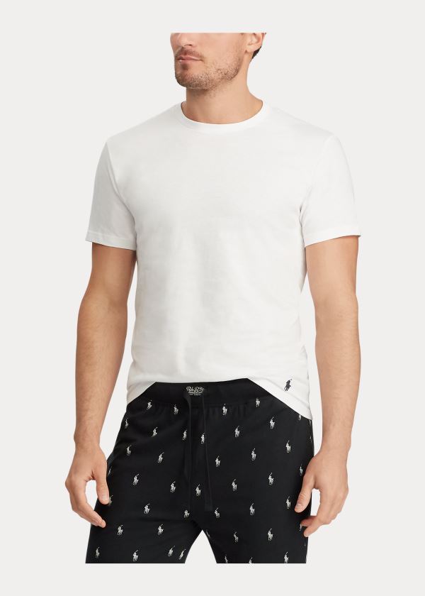 Ralph Lauren Classic Crewneck 3-Pack Bílé | 8yJ3skN7