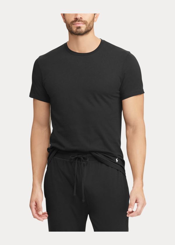 Ralph Lauren Classic Crewneck 3-Pack Tmavě Blankyt Bílé Černé | IJQ6MouL