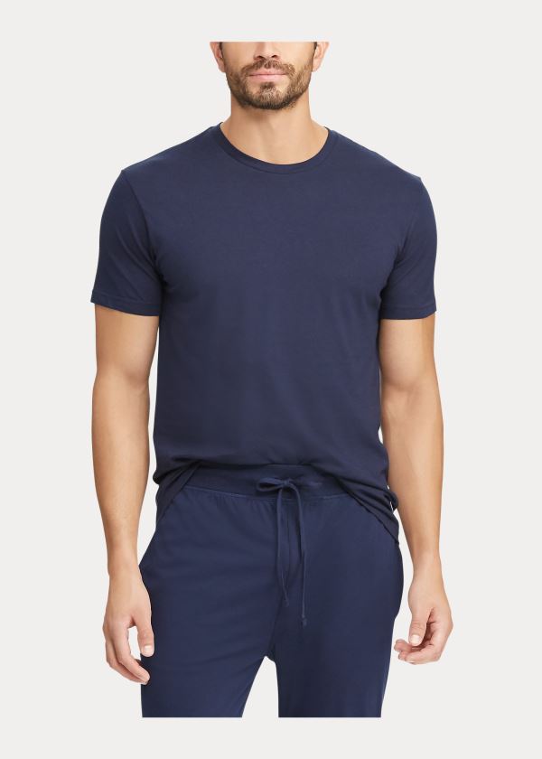 Ralph Lauren Classic Crewneck 3-Pack Tmavě Blankyt Bílé Černé | IJQ6MouL
