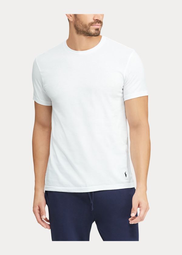 Ralph Lauren Classic Crewneck 3-Pack Tmavě Blankyt Bílé Černé | IJQ6MouL