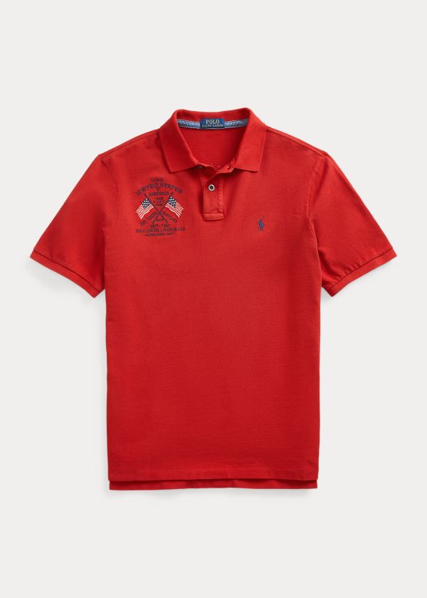 Ralph Lauren Classic Fit Americana Polo Červené Viacfarebný | GUqlN9aA