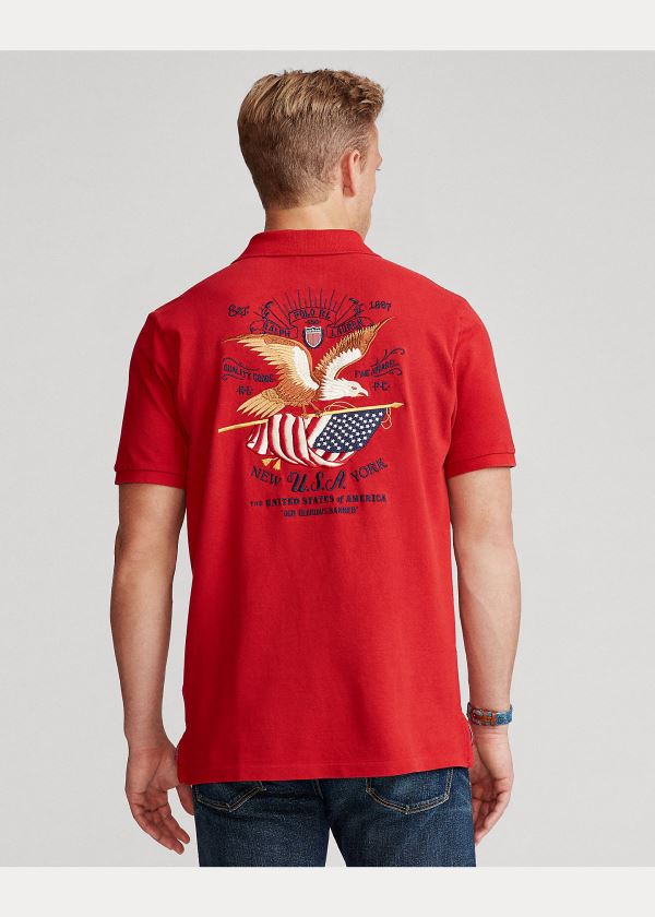 Ralph Lauren Classic Fit Americana Polo Červené Viacfarebný | GUqlN9aA