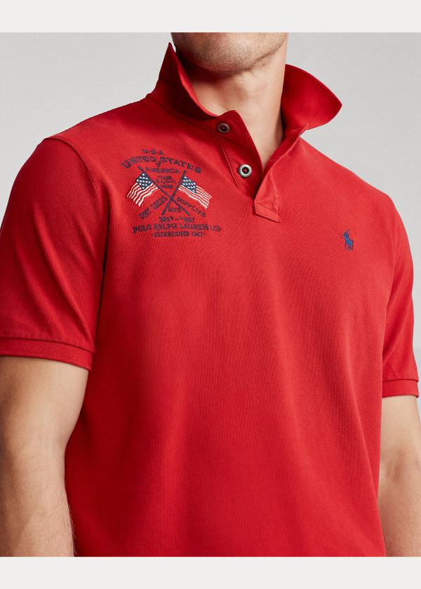 Ralph Lauren Classic Fit Americana Polo Červené Viacfarebný | GUqlN9aA