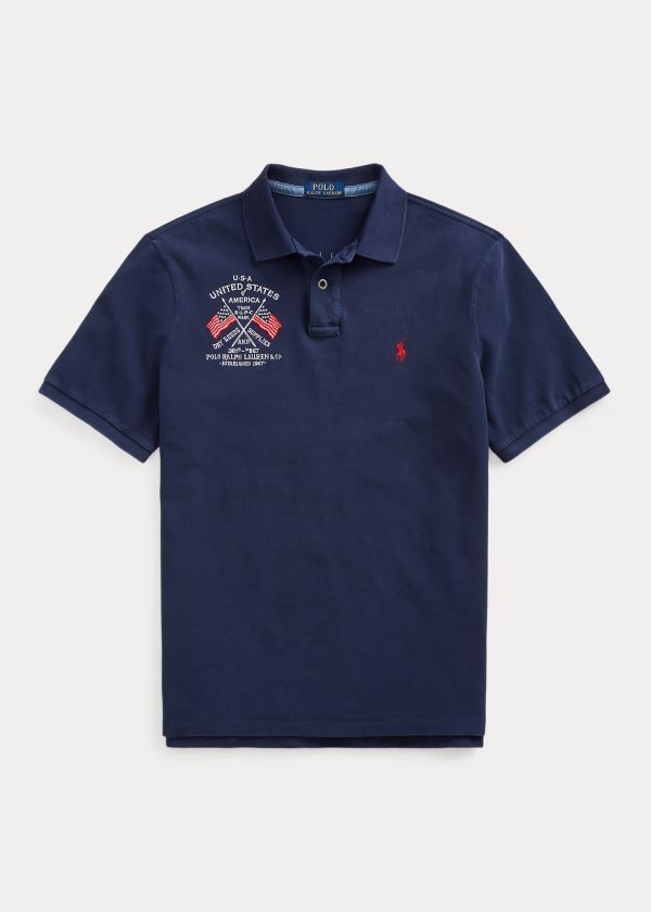 Ralph Lauren Classic Fit Americana Polo Tmavě Blankyt | NwF6YaAf