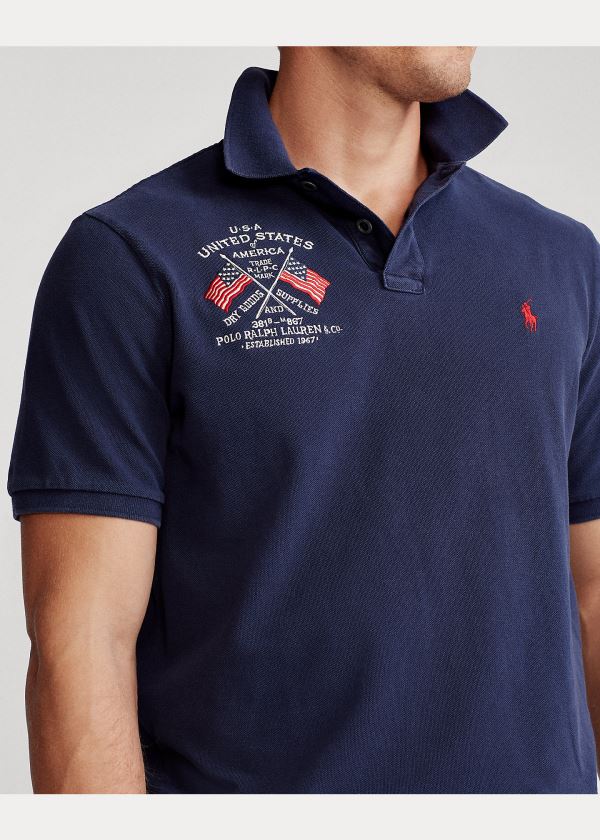 Ralph Lauren Classic Fit Americana Polo Tmavě Blankyt | NwF6YaAf