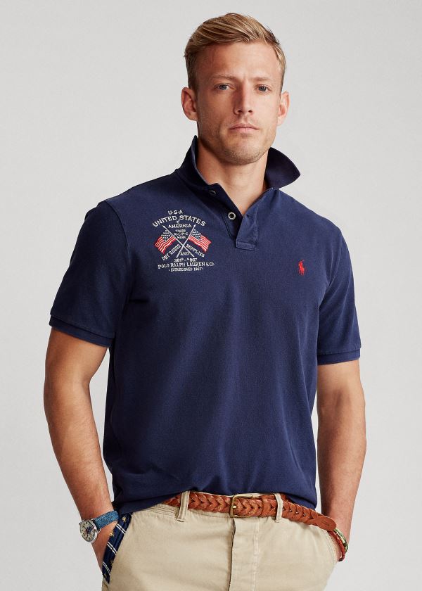 Ralph Lauren Classic Fit Americana Polo Tmavě Blankyt | NwF6YaAf