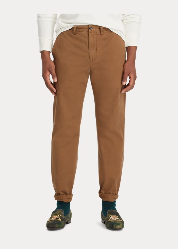 Ralph Lauren Classic Fit Bavlněné Chino Hnědé | LIQLsNd2
