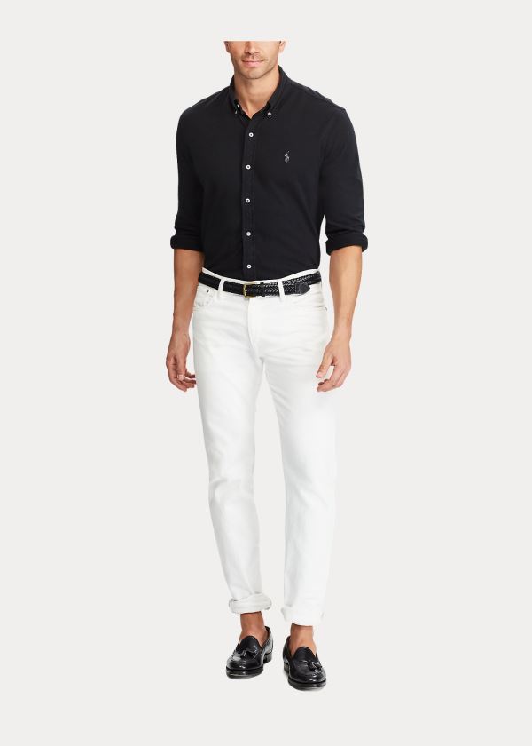 Ralph Lauren Classic Fit Bavlněné Mesh Shirt Černé | ewAFzWtI