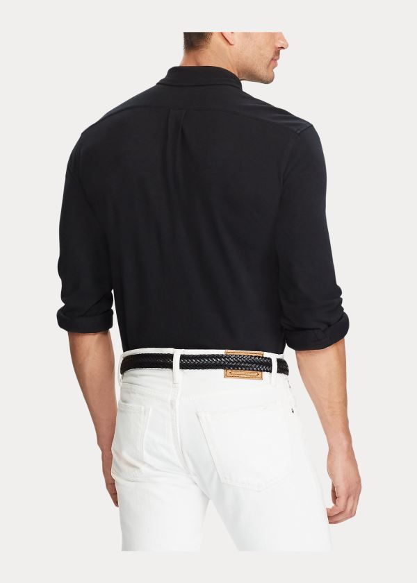 Ralph Lauren Classic Fit Bavlněné Mesh Shirt Černé | ewAFzWtI