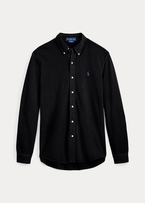 Ralph Lauren Classic Fit Bavlněné Mesh Shirt Černé | ewAFzWtI