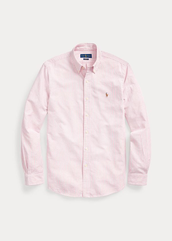 Ralph Lauren Classic Fit Bavlněné Shirt Vínové Bílé | CX8BGw6U