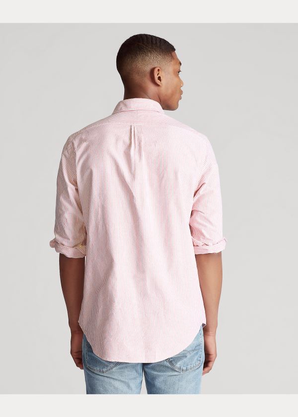 Ralph Lauren Classic Fit Bavlněné Shirt Vínové Bílé | CX8BGw6U