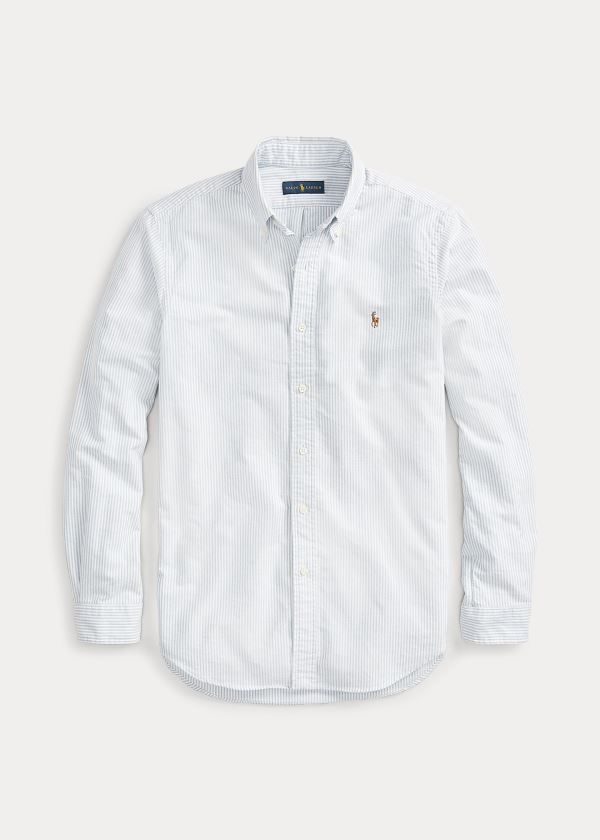 Ralph Lauren Classic Fit Bavlněné Shirt Blankyt Bílé | XJLYdwEL