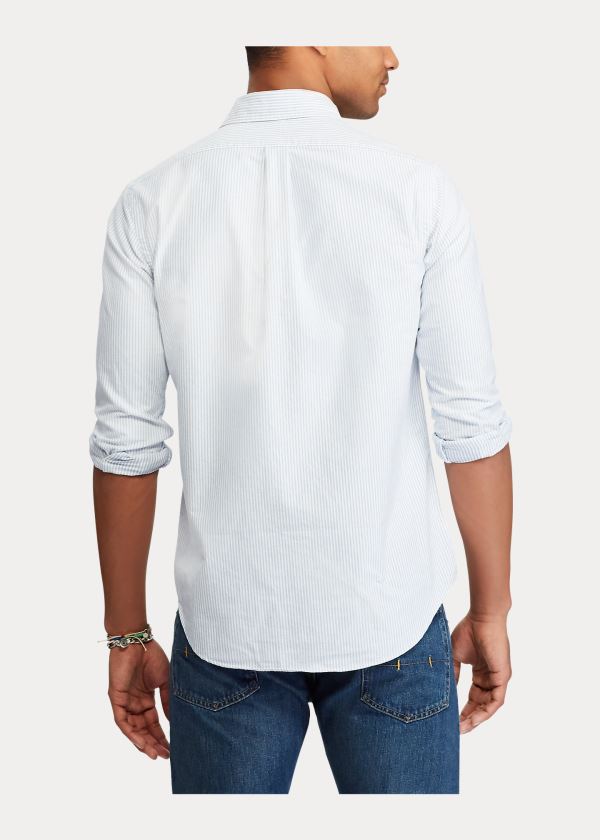Ralph Lauren Classic Fit Bavlněné Shirt Blankyt Bílé | XJLYdwEL